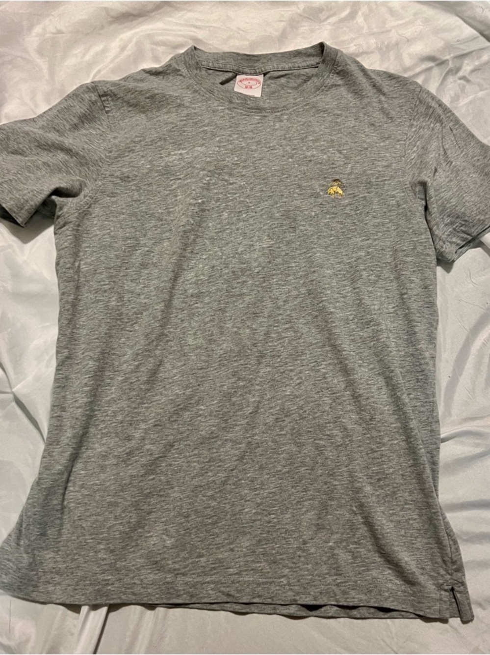 Brooks Brothers Heather Gray Short Sleeve Tee with  Logo